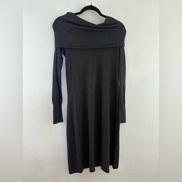 Tommy Bahama Sweater dress Small gray long sleeve cowl neck wool blend size S - Picture 1 of 8